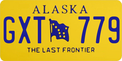 AK license plate GXT779