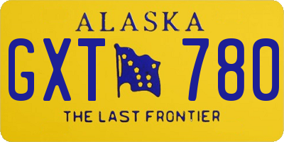 AK license plate GXT780