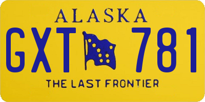 AK license plate GXT781