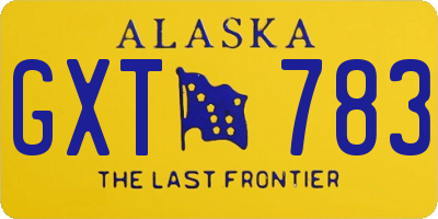 AK license plate GXT783