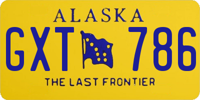 AK license plate GXT786