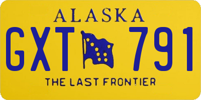 AK license plate GXT791