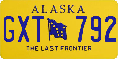 AK license plate GXT792