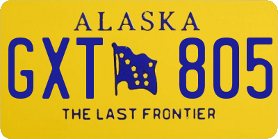 AK license plate GXT805