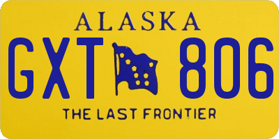 AK license plate GXT806