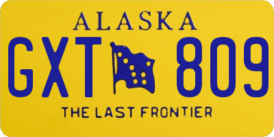 AK license plate GXT809