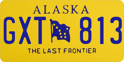 AK license plate GXT813