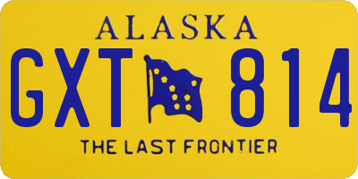 AK license plate GXT814