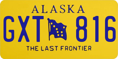 AK license plate GXT816