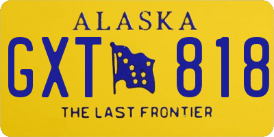 AK license plate GXT818