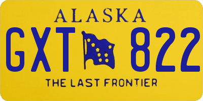 AK license plate GXT822