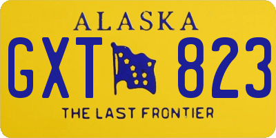 AK license plate GXT823