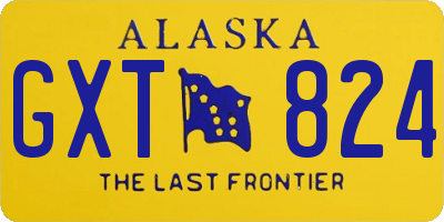 AK license plate GXT824