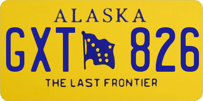 AK license plate GXT826