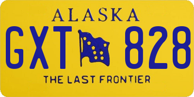 AK license plate GXT828