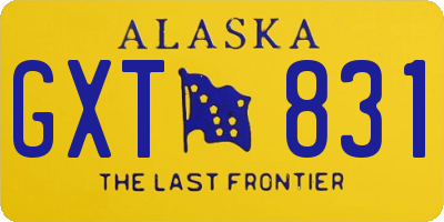 AK license plate GXT831