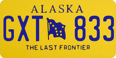 AK license plate GXT833