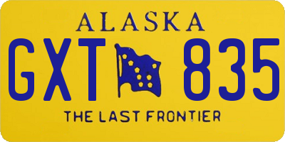 AK license plate GXT835