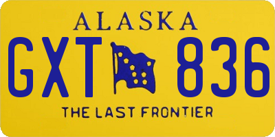 AK license plate GXT836