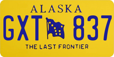 AK license plate GXT837