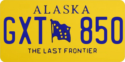 AK license plate GXT850