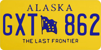 AK license plate GXT862