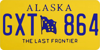 AK license plate GXT864