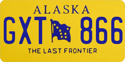 AK license plate GXT866