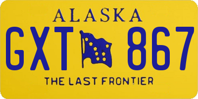 AK license plate GXT867