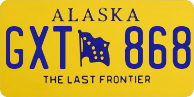 AK license plate GXT868