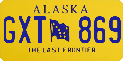 AK license plate GXT869