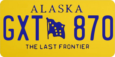 AK license plate GXT870