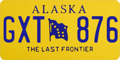 AK license plate GXT876