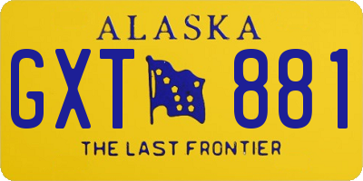 AK license plate GXT881