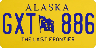 AK license plate GXT886