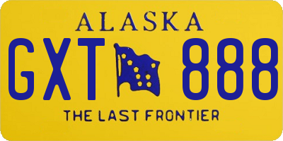 AK license plate GXT888