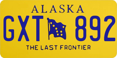 AK license plate GXT892