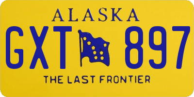 AK license plate GXT897