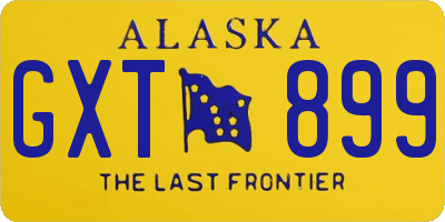 AK license plate GXT899