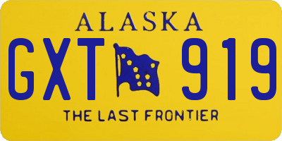 AK license plate GXT919