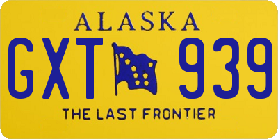 AK license plate GXT939