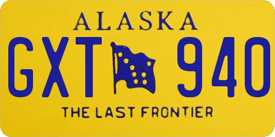 AK license plate GXT940