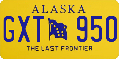 AK license plate GXT950