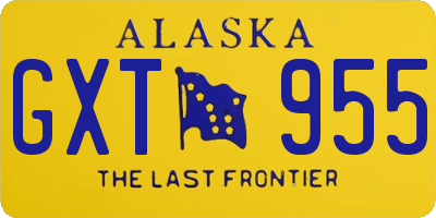 AK license plate GXT955