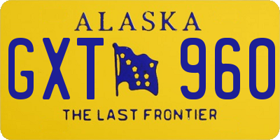 AK license plate GXT960