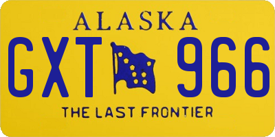AK license plate GXT966