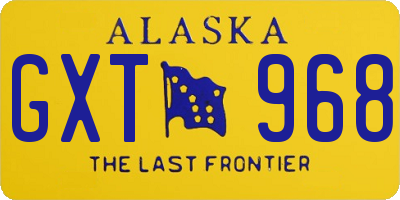 AK license plate GXT968