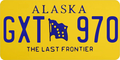 AK license plate GXT970