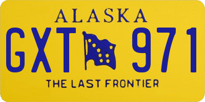 AK license plate GXT971