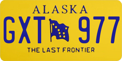 AK license plate GXT977